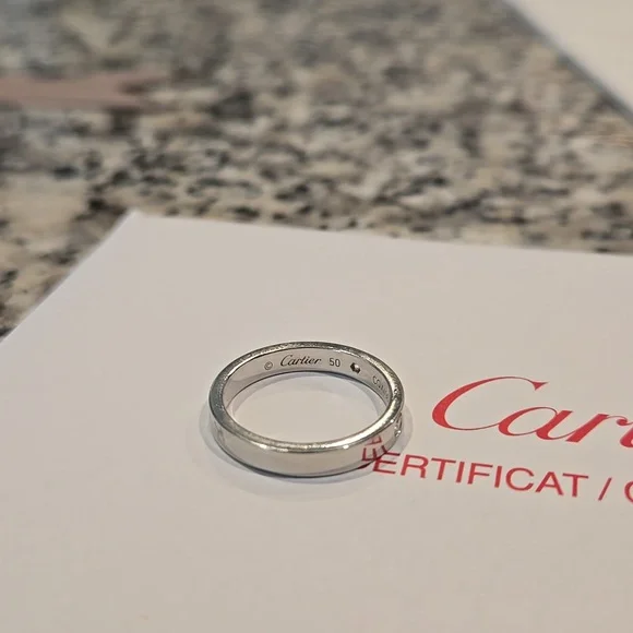 Cartier C De Cartier Diamond Ring in Platinum  0.07 CTW - Picture 3 of 6